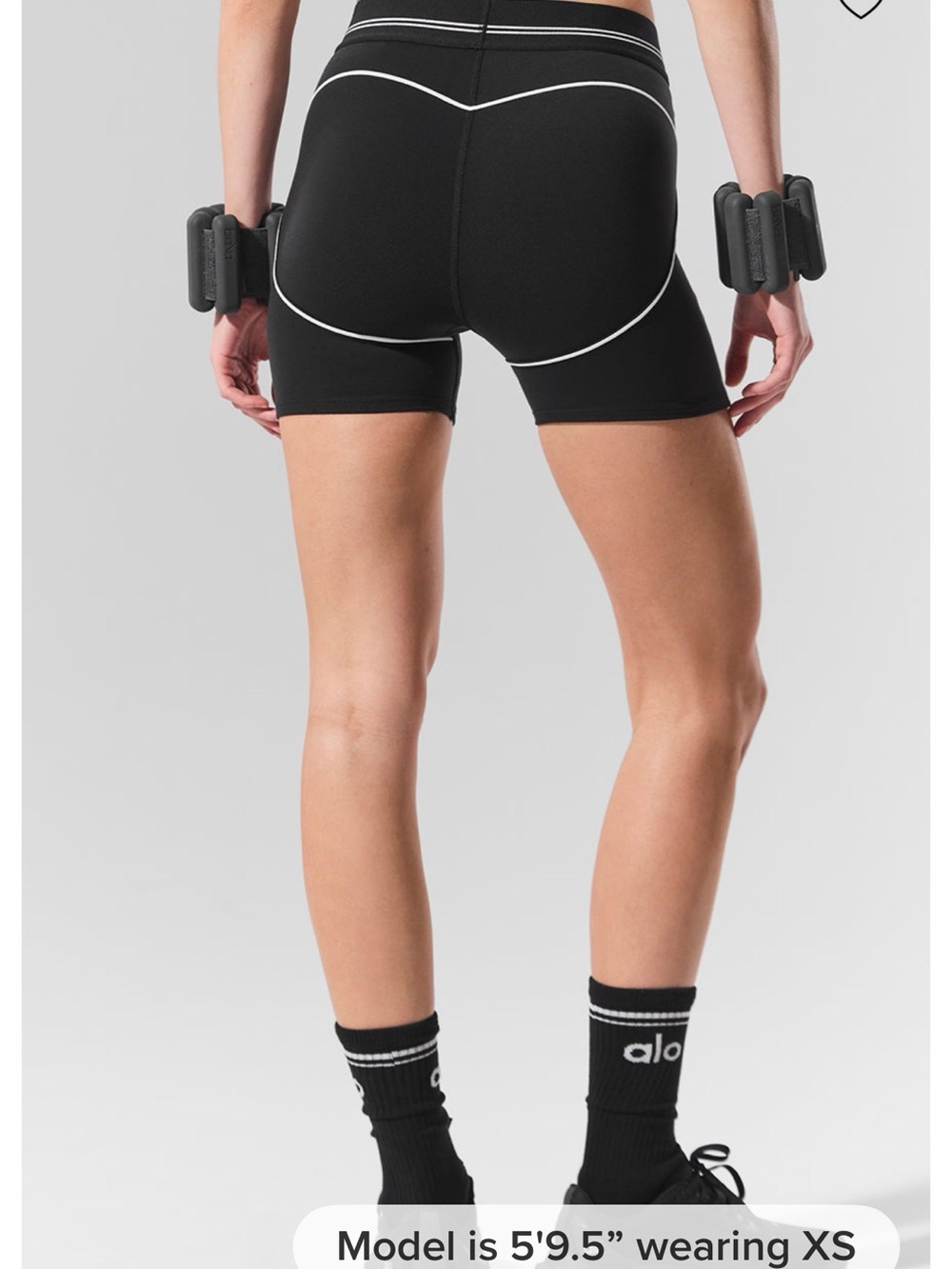 ALO Yoga Black 4” High-Waist Heart Throb Short